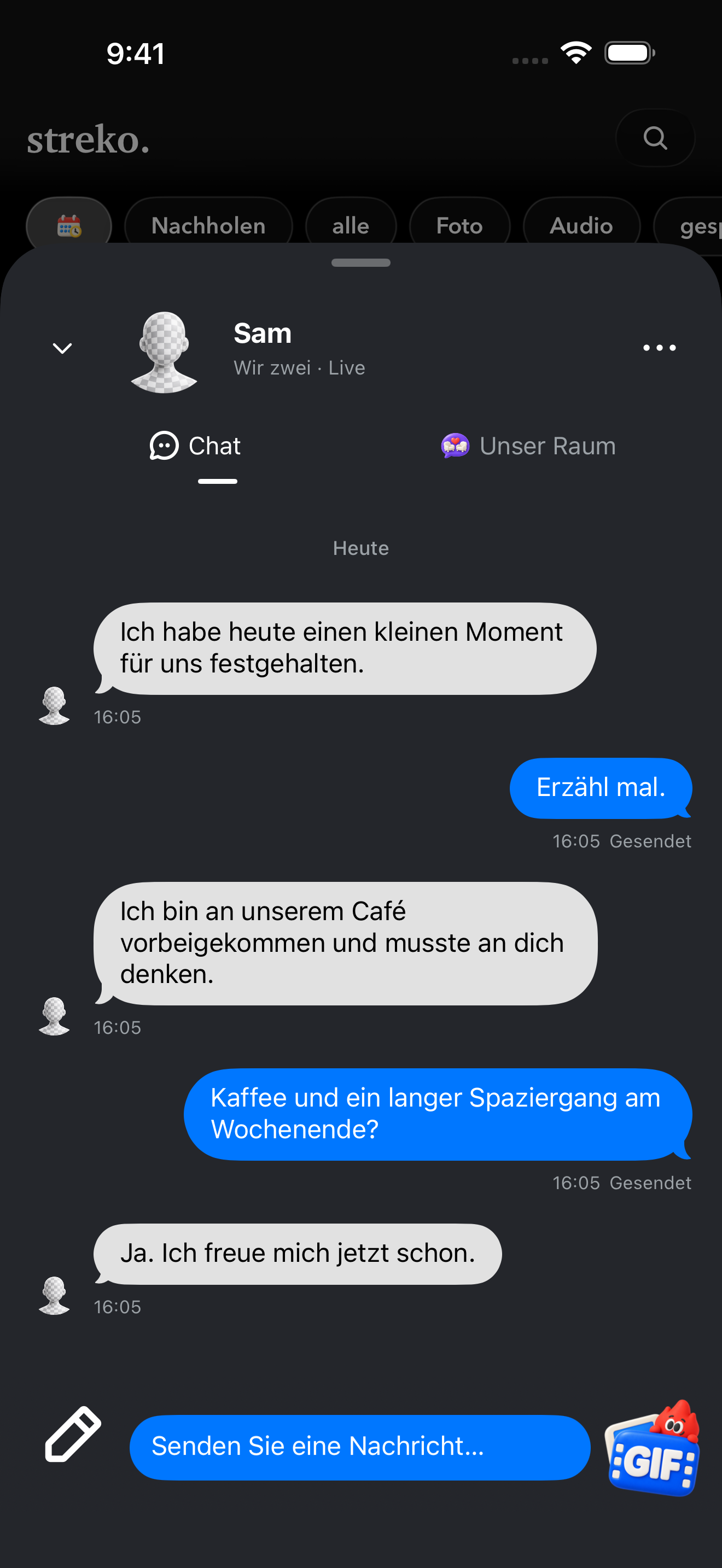 Euer Gespräch zu zweit.