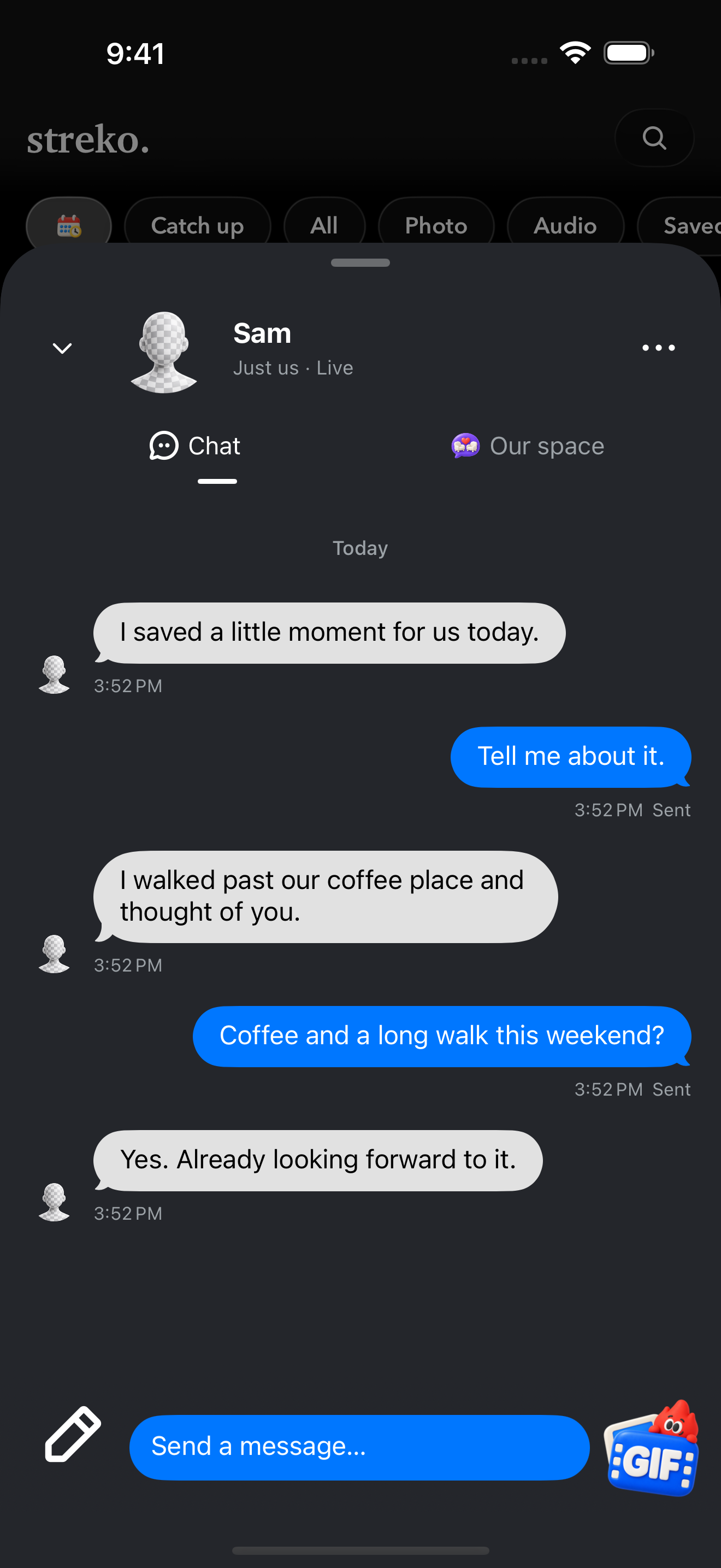 Your own conversation.