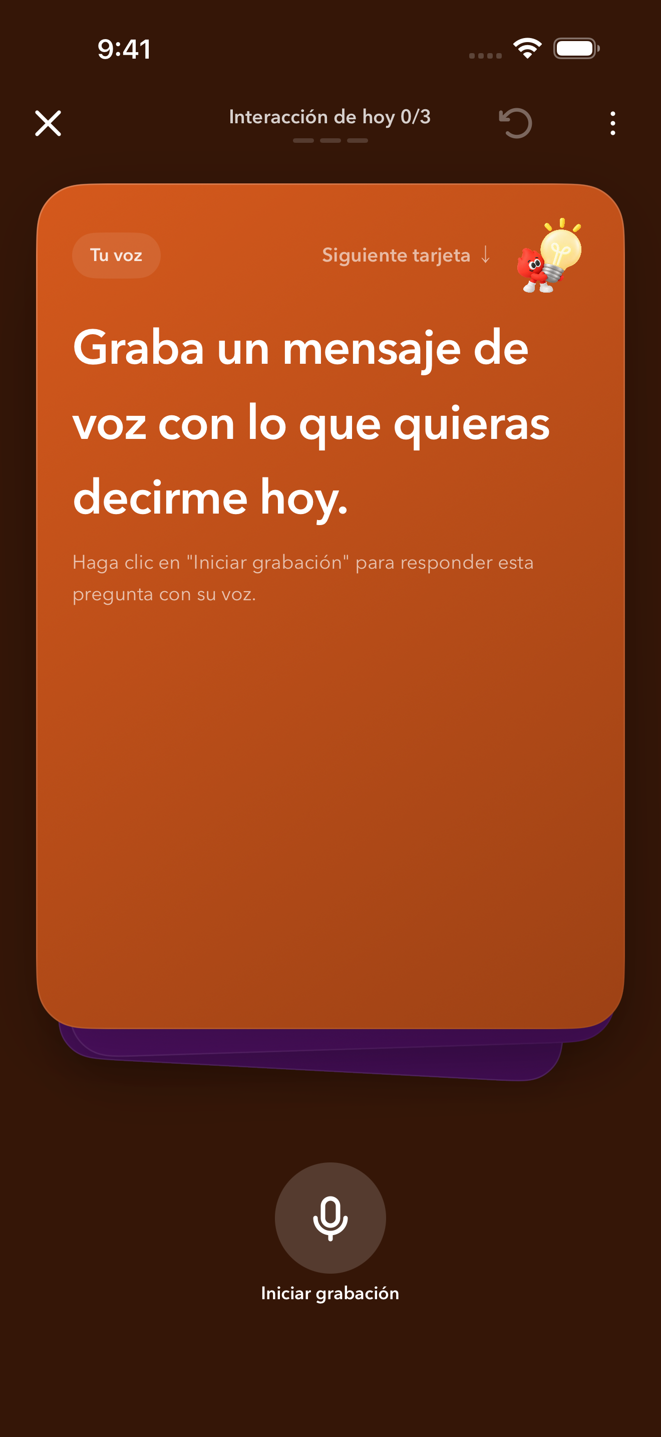 Tres tarjetas. Algo que compartir.