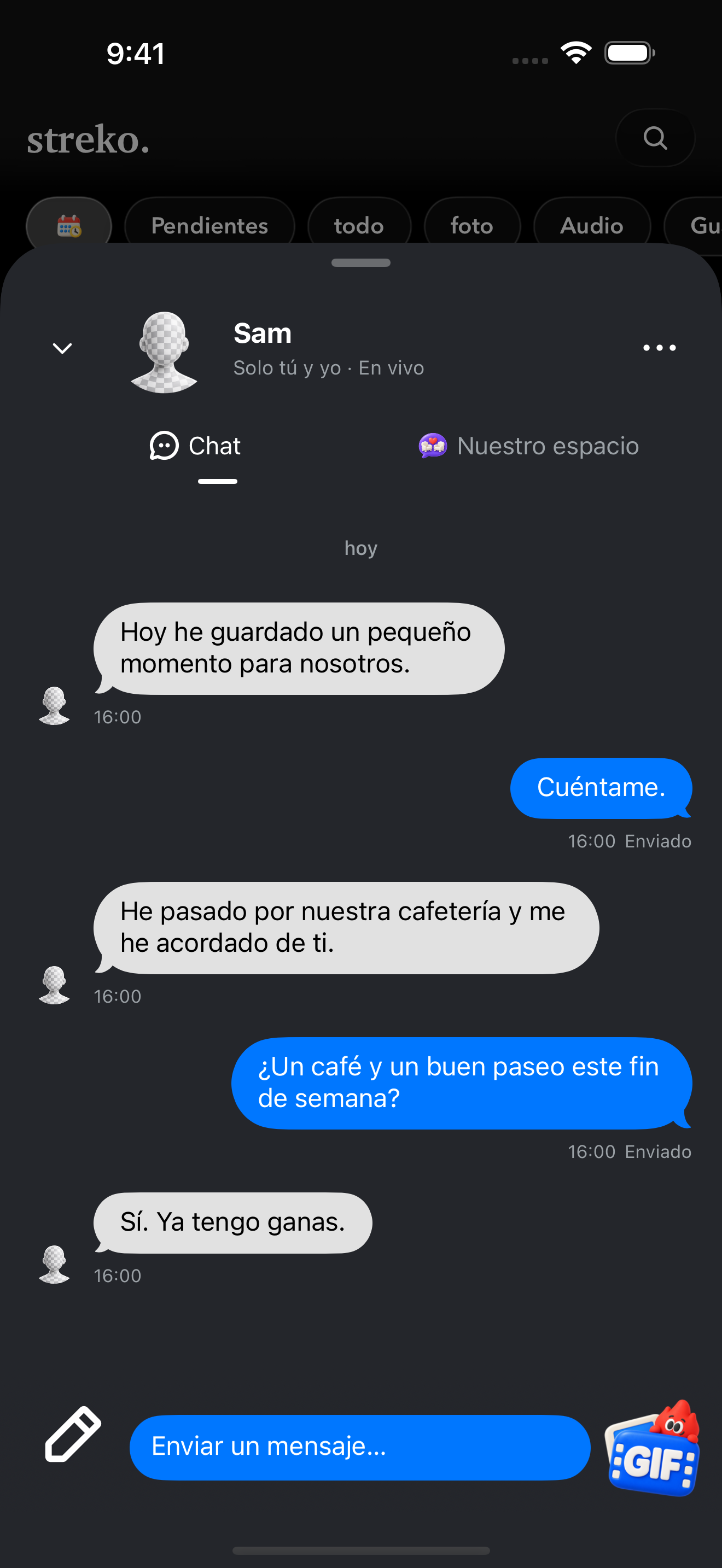 Una conversación para dos.