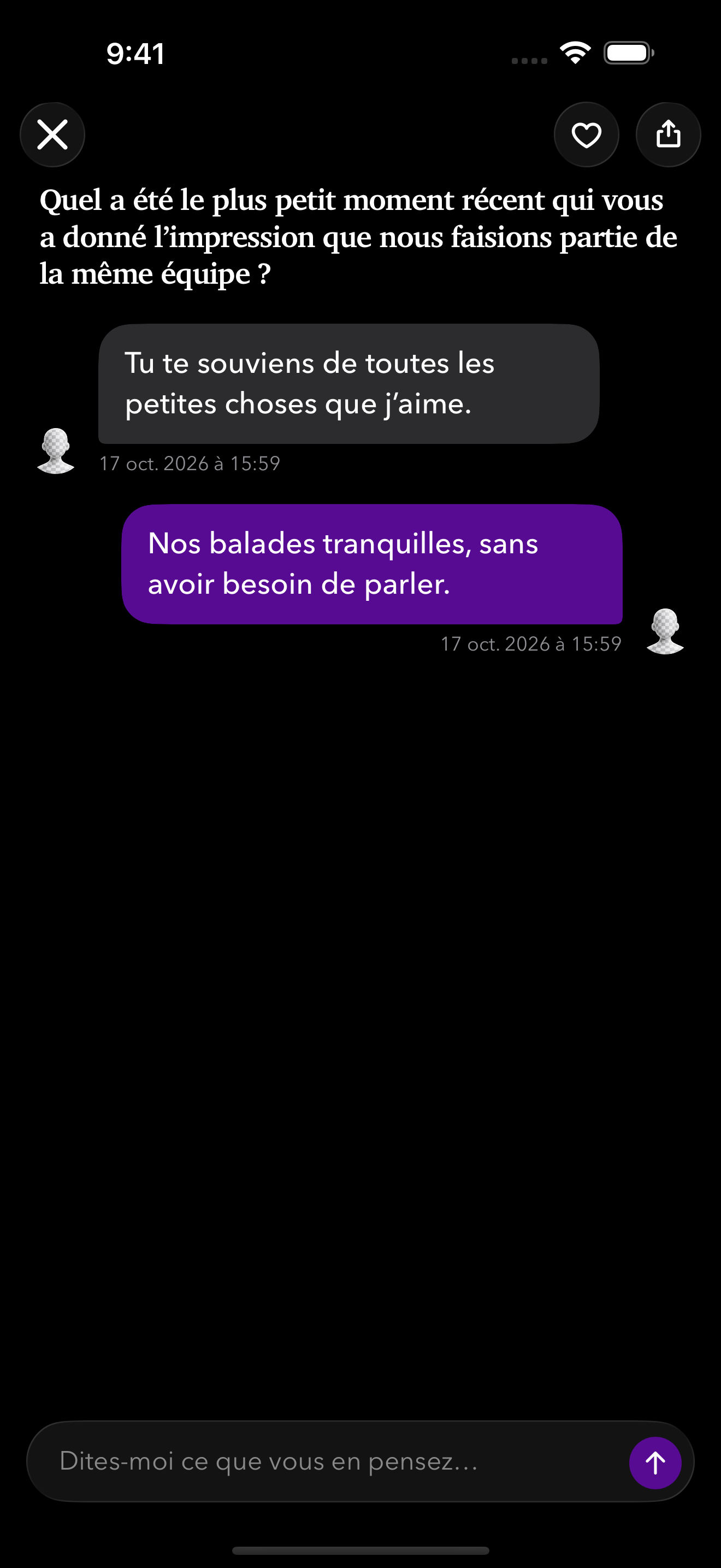 Les petites choses restent.