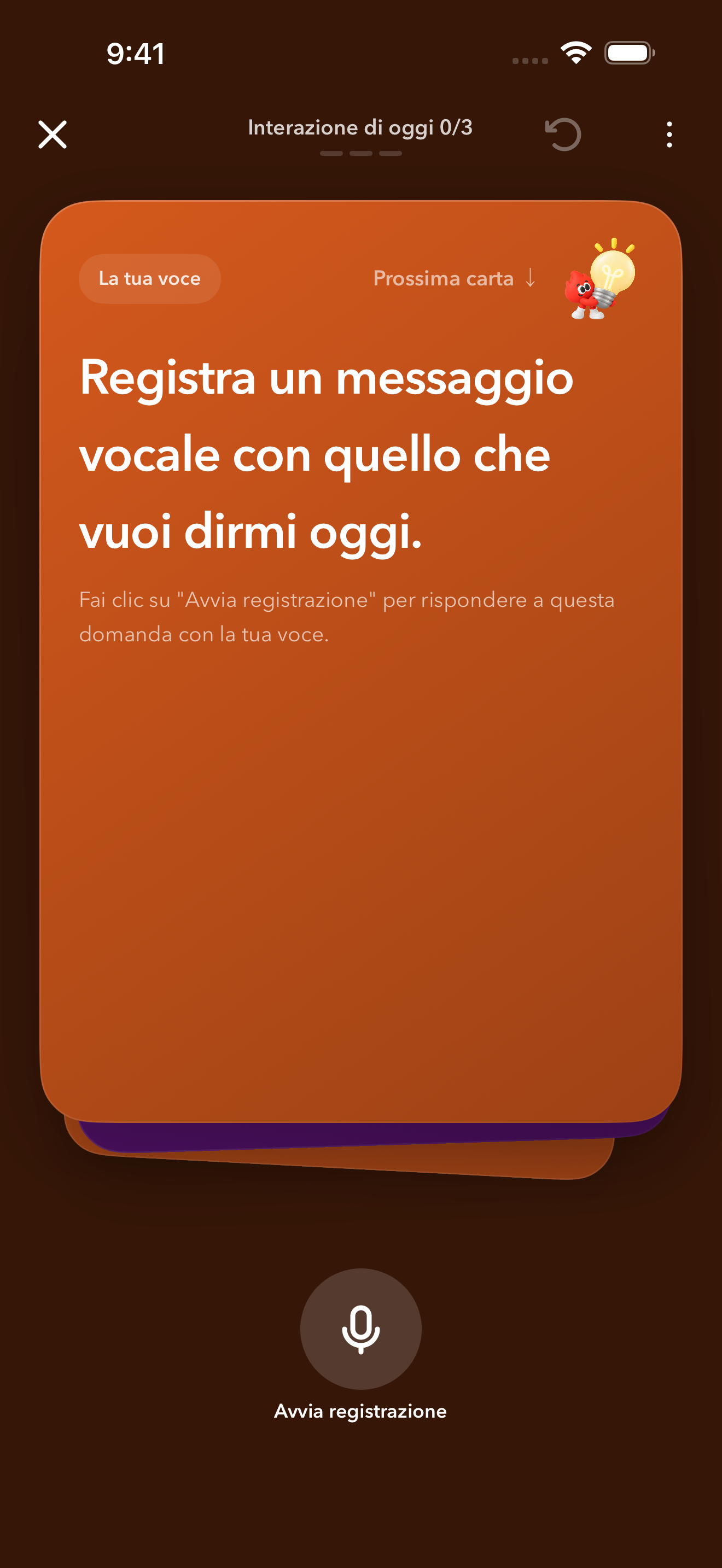 Tre carte. Qualcosa da condividere.