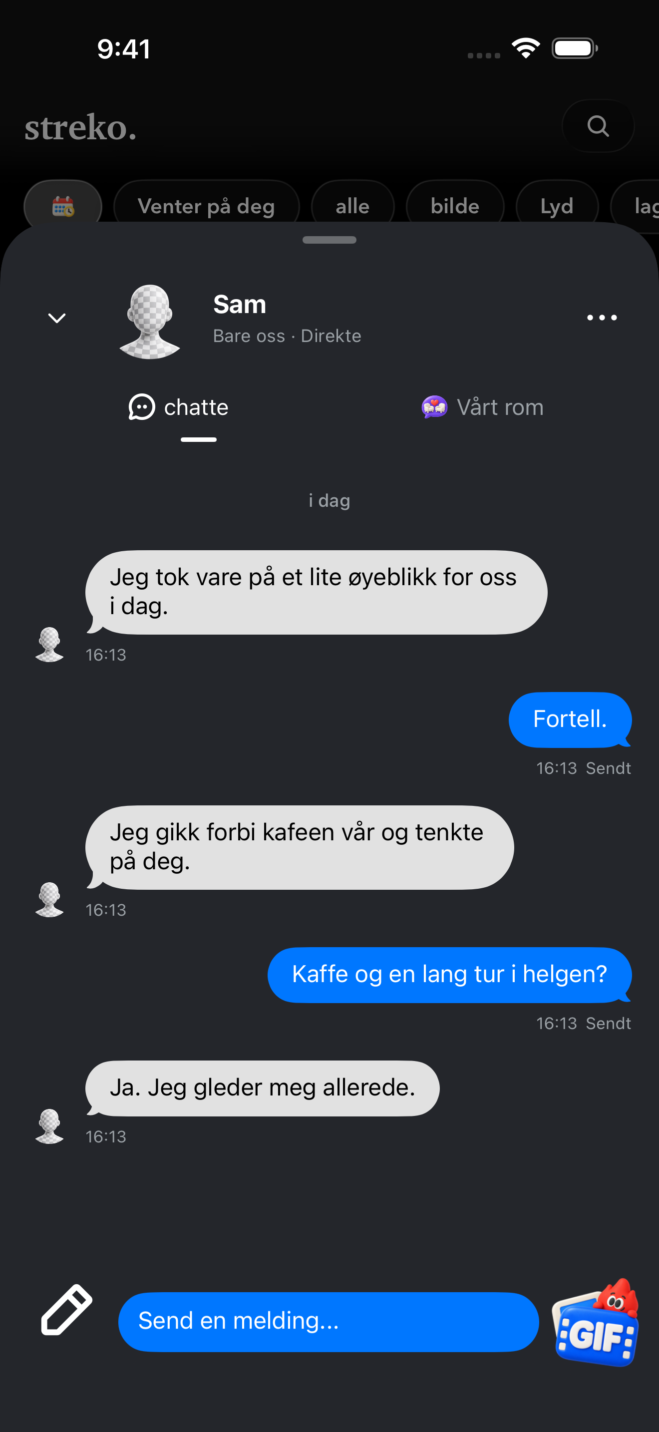 En samtale bare for dere.