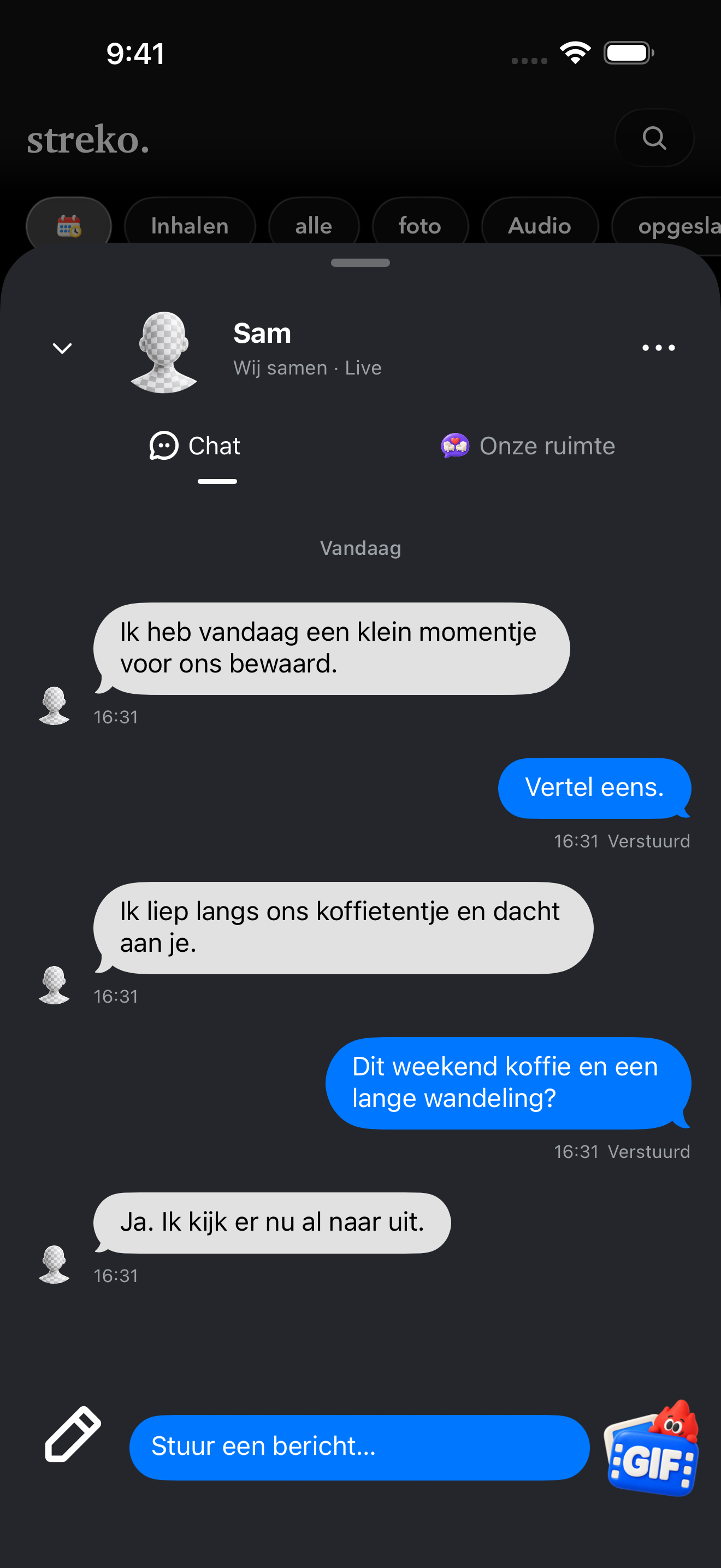 Een gesprek voor jullie twee.