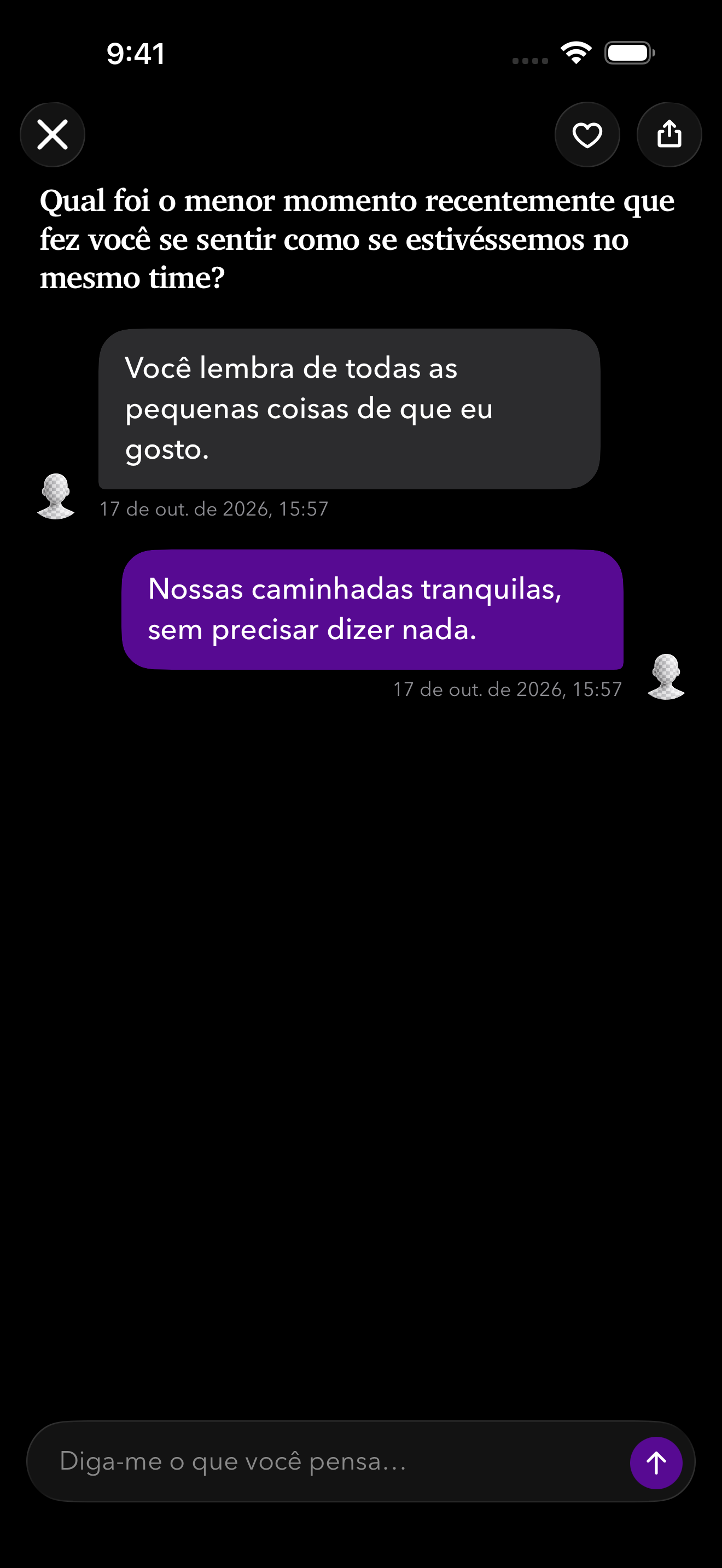 As pequenas coisas ficam.