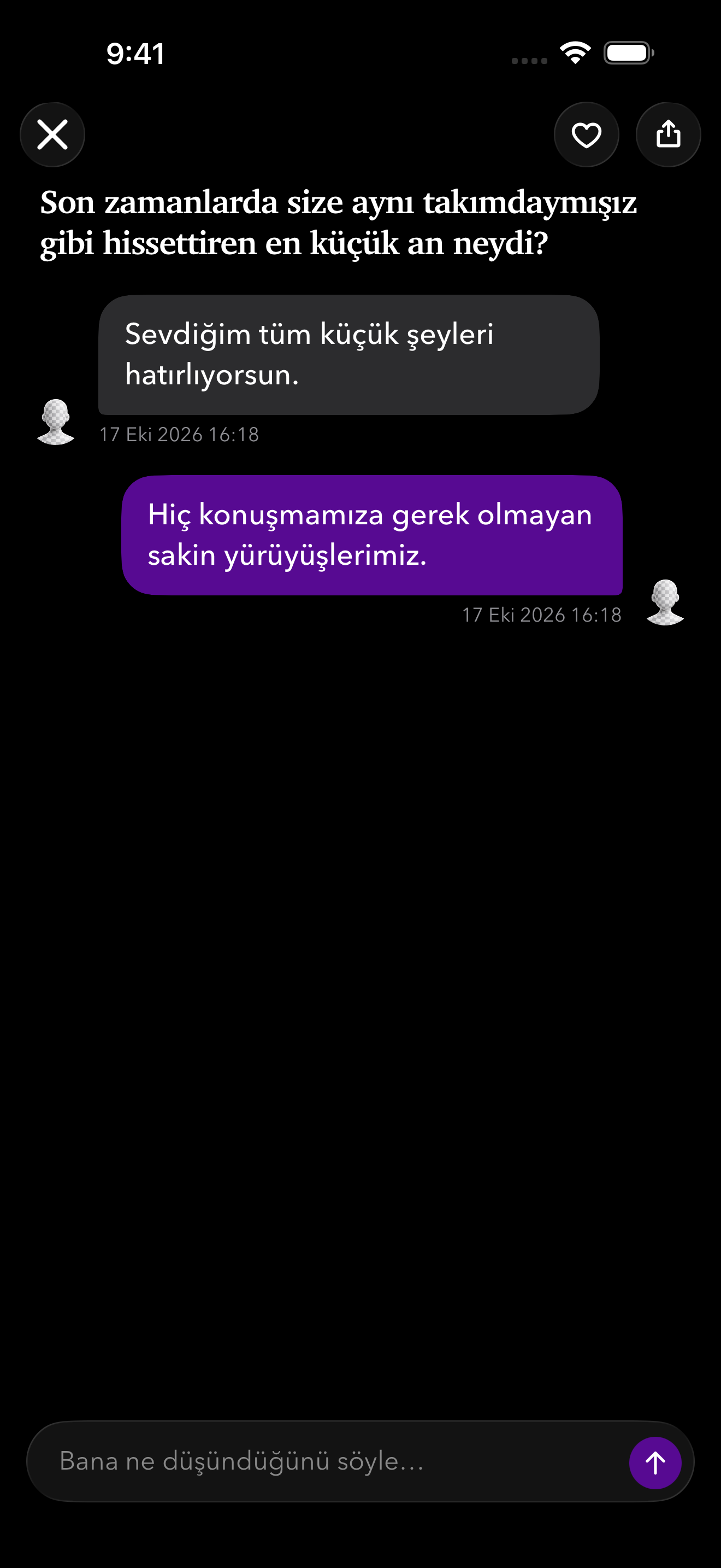 Küçük şeyler hep sizinle.